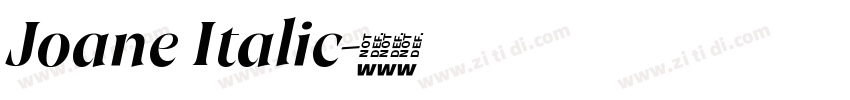 Joane Italic字体转换